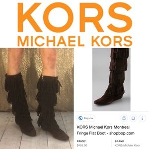 KORS by MICHAEL KORS flat fringe boots sz 9